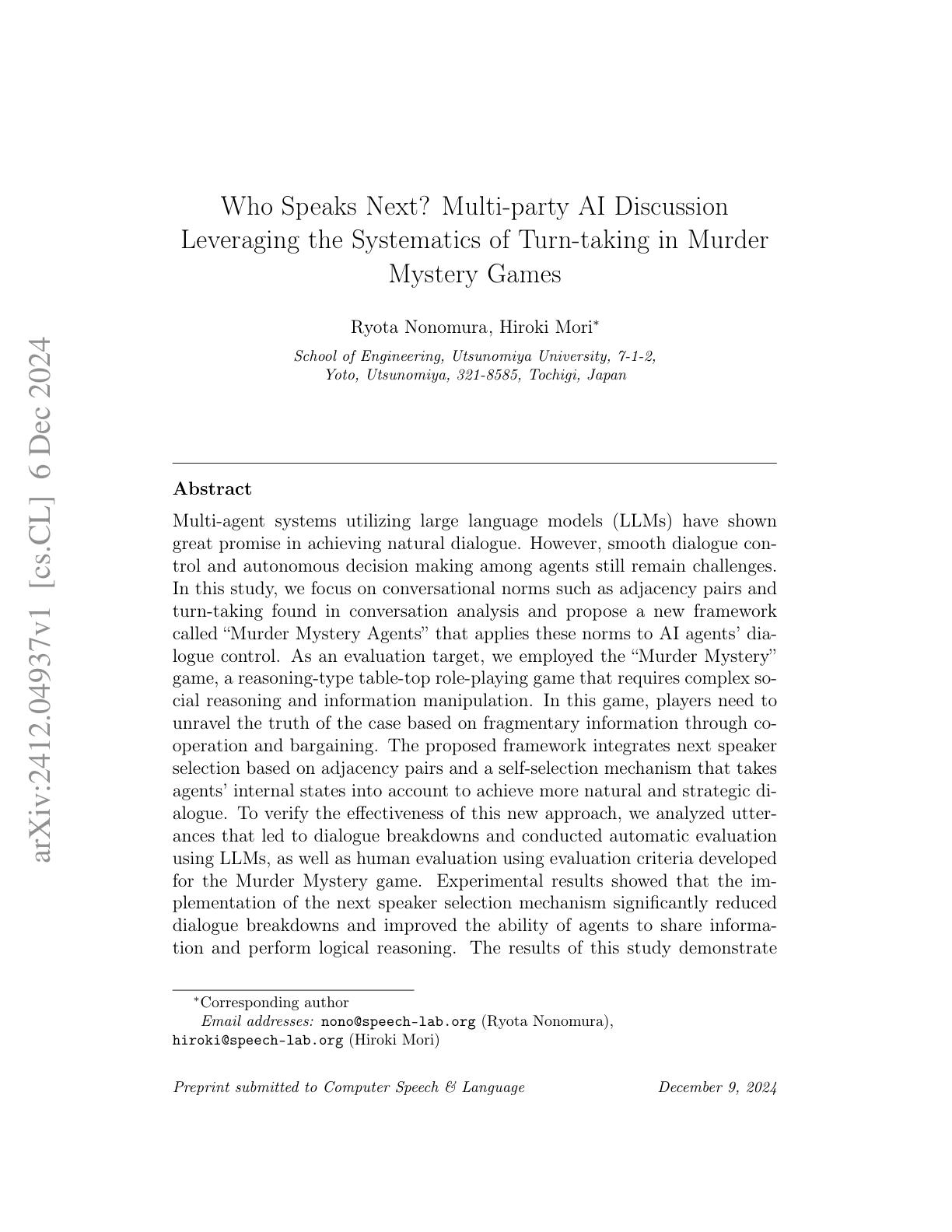 Who Speaks Next Multi party AI Discussion Leveraging The Systematics Who Speaks Next Multi party AI Discussion Leveraging The Systematics