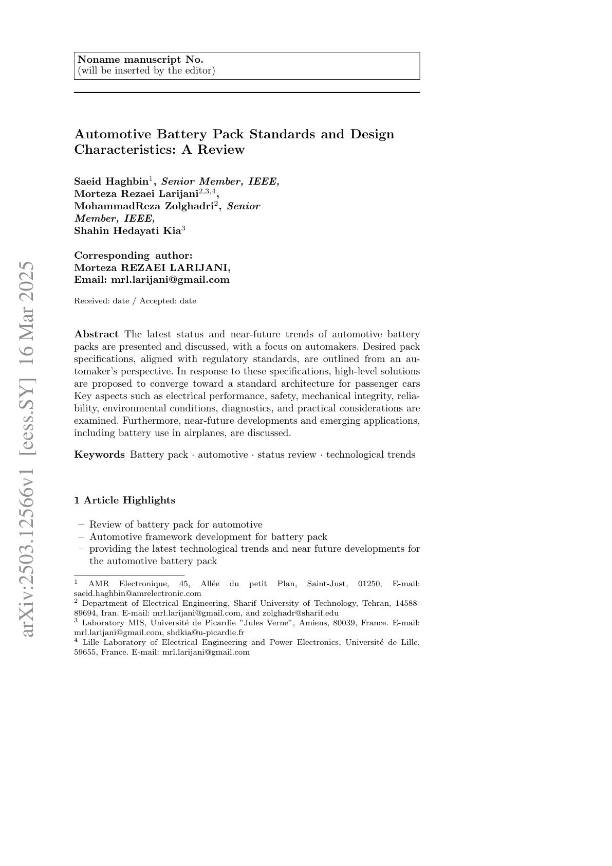 Automotive Battery Pack Standards And Design Characteristics A Review automotive-battery-pack-standards-and-design-characteristics-a-review