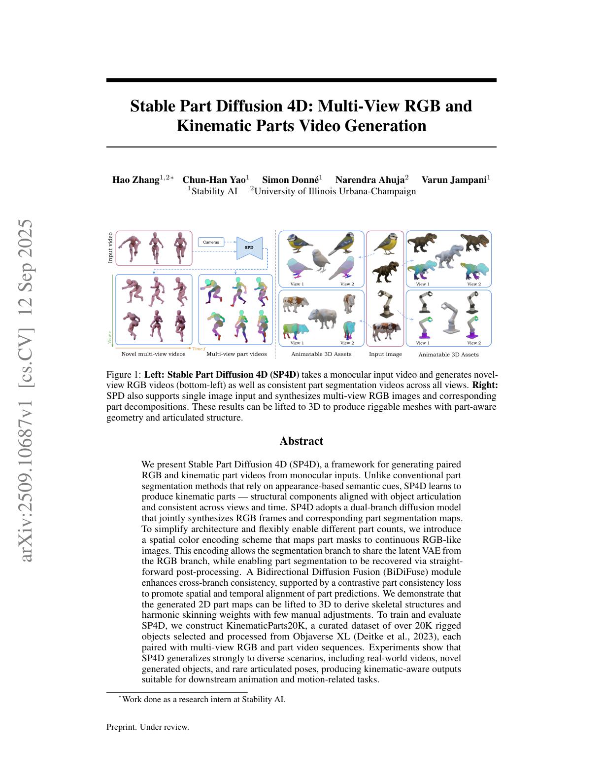 Stable Part Diffusion 4D: Multi-View RGB and Kinematic Parts Video ...